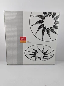 RCR Trix Centro de Mesa Sol Cristal Vidrio Placa/Cuenco Hecho en Italia NUEVO EN CAJA 13" - Imagen 1 de 9