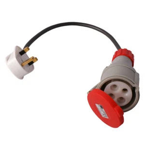 Adaptador de prueba Leaderman 3 fases 16 amperios 4 pines PAT plomo - Imagen 1 de 1