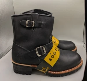 Rockwood Black Beat the Street Leather Combat Boot SZ 6 (6051) - Picture 1 of 8