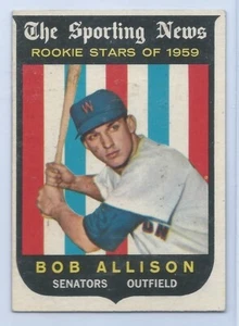 De colección 1959 Topps Bob Allison Senators #116 estrellas novatas de 1959 excelente - Imagen 1 de 1