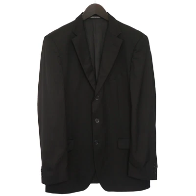 男式 Daniel Hechter Paris Blazer 黑色羊毛正式尺寸 EU52 英国/美国42 QEA959 — 第 1/4 张图片