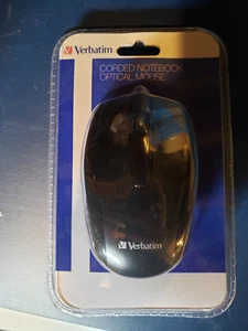 New Verbatim Corded Notebook Optical Mouse - Black 98106 Sealed - Picture 1 of 2