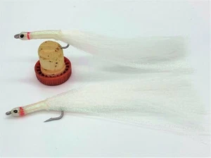 Saltwater Fly Fishing Sand Eels/Sandeels Sizes 2 & 2/0 Pack of 6 #61D - Picture 1 of 2
