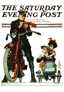 Samstag Abendpost 1922 Brief Reproduktion Giclée-Druck Strafzettel - Bild 1 von 1
