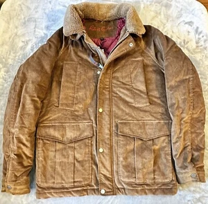 Robert Graham Corduroy Brown Ranch Jacket Coat Sz Small Sherpa Collar Quilt Line - Picture 1 of 17