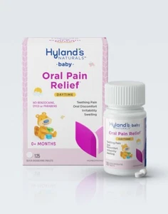 Hyland's Naturals Baby Oral Pain Relief Dissolving Daytime 125 Tablets EXP. 5/25 - Picture 1 of 2