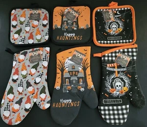 Halloween Küche Leinen Ofenhandschuhe & Topflappen S21, Artikel auswählen - Bild 1 von 7