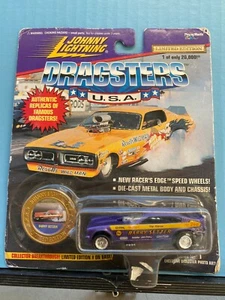 1/64 JOHNNY LIGHTNING DRAGSTERS USA BARRY SETZER CHEVROLET VEGA FOSTER PURPLE - Picture 1 of 2