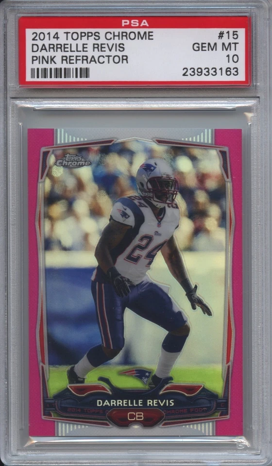 2014 Topps Chrome 15 Darrelle Revis Pink Refractor PSA 10 Gem Mint Pop 1 #399 - Image 1 of 1