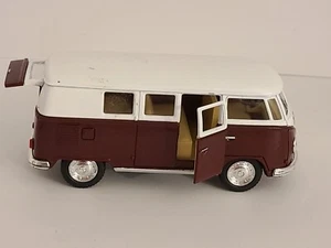Kinsmart Classic 1962 Volkswagen Bus Van Diecast Model Toy 1:32 VW- Maroon - Picture 1 of 13