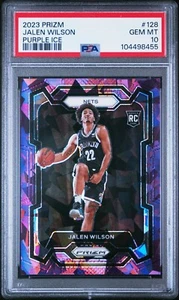 2023-24 Panini Prizm - Jalen Wilson #128 Purple Ice Prizm /149 (RC) PSA 10 💎 - Picture 1 of 3