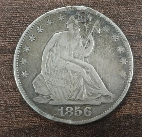 1856-O XF- (Holed) Seated Liberty Silver Half Dollar *Great Deal!* (E63) Cover