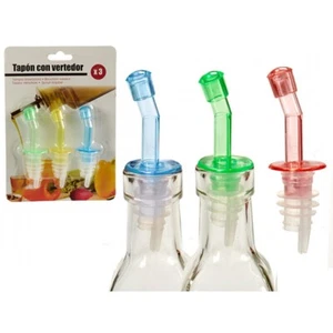 3x colorful spout caps bottle wine alcohol olive oil with cap - Picture 1 of 3