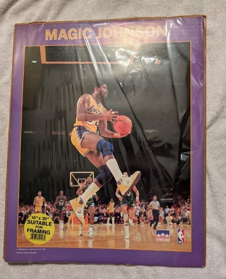 NEW 1988 Starline Los Angeles Lakers Magic Johnson 16" x 20" Poster - Image 1 of 3