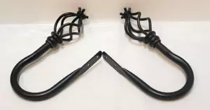 Pair of ALLEN & ROTH Curtain Drapery Tiebacks Metal # 0318461 Antique Bronze - Picture 1 of 9