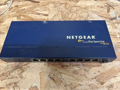Netgear DS108 8-Port 10/100 Mbps Dual Speed Network Switch Unit Only - Image 1 of 2
