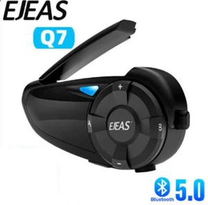 Ejeas Q7 Motorcycle Helmet Headset Intercom 7 Rider Interphone Bluetooth 5.0 - Picture 1 of 20