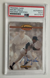 MAURY WILLS PSA AUTHENTICATED AUTOGRAPHED 1993 TED WILLIAMS BASEBALL CARD