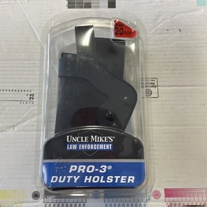 Uncle Mike’s LE Pro-3 Slimline Left Duty Holster Size 20 Beretta 9mm Sw 45 BG8 - Picture 1 of 11