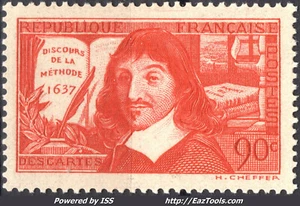 FRANCE DESCARTES N° 342 NEUF * AVEC CHARNIERE - Picture 1 of 2