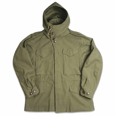 WWII Korean War US Army M43 Field Jacket Cap Hood M1943 Coat -Spring Autumn 38R - Image 1 of 4