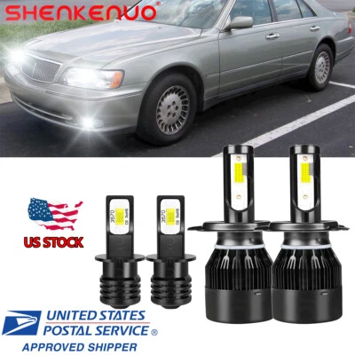 Kits de bombillas antiniebla LED altas/bajas para Infiniti Q45 1997 1998 6000K 3600LM Foto 1 de 4