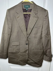 Lauren Ralph Lauren 100% Pure Wool Women's Blazer Sz 14 Green Label - Picture 1 of 12