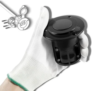 Porta di Alimentazione da Incasso 1903012 per Cannon Downrigger Cavo di Alimentazione Nero - Foto 1 di 12