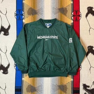 Vintage 90s Michigan State University Spartans Reebok Windbreaker Size Medium - Picture 1 of 7