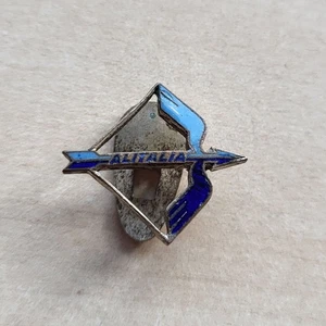 Vintage enamel Alitalia Logo Italy Airlines buttonhole lapel badge - Foto 1 di 2