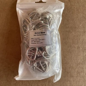 3/4" Nickel Plated Steel Heavy Duty D Rings (Pack Of 100) - Picture 1 of 3
