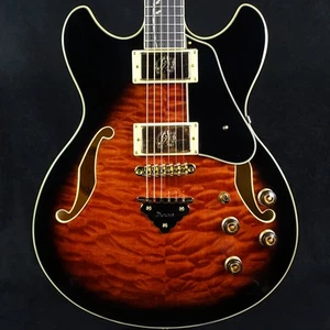 Ibanez AS93QMSP Dark Brown Sunburst - Picture 1 of 9