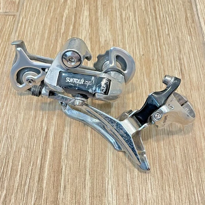 Juego de jaula larga desviador delantero trasero vintage Suntour XC Comp 3x8 velocidades Foto 1 de 4