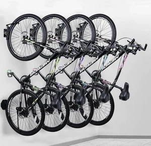 Swivel Bike Wall Mount | 4 Pack, Holds 66 LBS | Garage Bike Rack Wall Mount for  - Picture 1 of 7