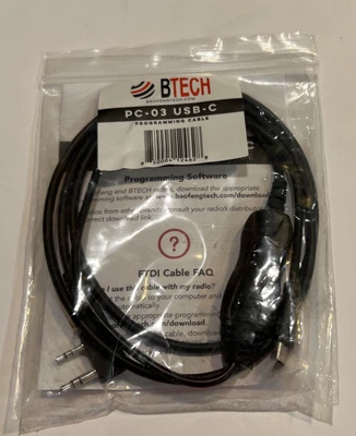 PC03 USB-C Programming Cable – FTDI Chipset for Baofeng & Kenwood 2-way  Radios - Image 1 of 4