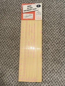 Vintage Fritz See Thru Dressmaker’s Ruler No. 621 In Package Made In USA - Picture 1 of 9