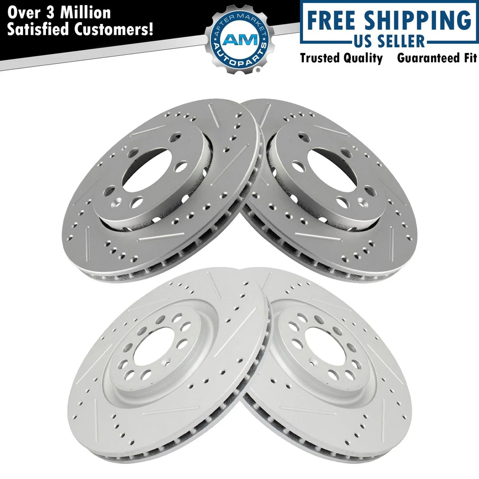 Drilled Brake Rotor Set Fits Volkswagen 04-05 Jetta - Image 1 of 4