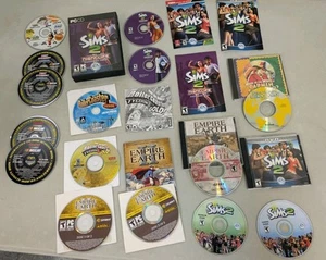 Vintage 10 PC Game Lot Sims, Empire Earth, Roller Coaster Tycoon, Carmen San... - Picture 1 of 10