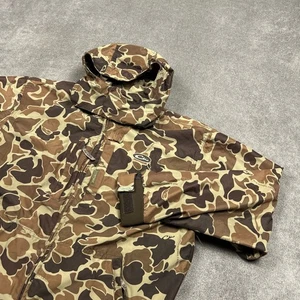 Drake Waterfowl Jacket Mens Size M Full Zip Old School Camo Mesh Lined Softshell - Picture 1 of 10