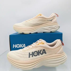 Hoka One One Bondi 8 - Crema/Vaniglia - Scarpe da corsa da donna taglia 7,5 B - Foto 1 di 17