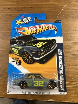 Datsun Bluebird 510 12 más rápido que nunca en plata excelente estado Hot Wheels Foto 1 de 3