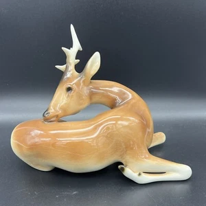 Vintage Large Royal Dux Stag Deer Made In Czechoslovakia - Picture 1 of 7