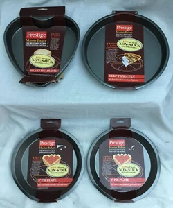 4 vassoi per torte Prestige nuovi antiaderenti teglia per pizza piatti per torte a forma di cuore vintage - Foto 1 di 12