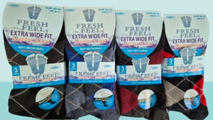  Nicht elastische Herrensocken Diabetiker geschwollene Knöchel locker weiches Oberteil 3 Paar 6-11 - Bild 1 von 9