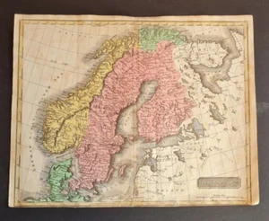 Mapa antiguo (1810) de Suecia y Noruega - Neele & Sons - James Cundee - Imagen 1 de 10