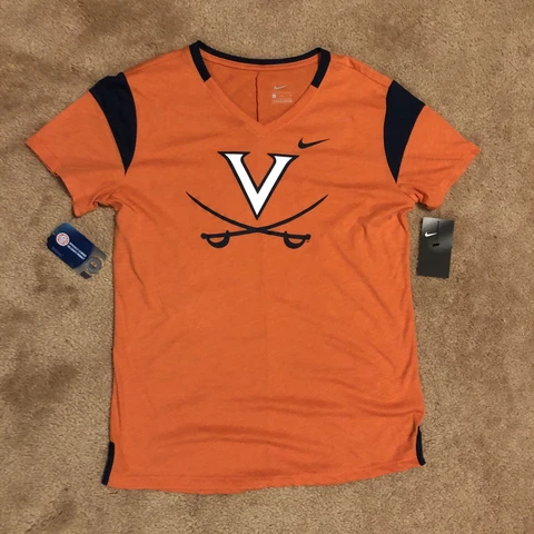 Women’s Medium Nike UVA Virginia Cavaliers Short Sleeve Top Shirt. NWT Cover