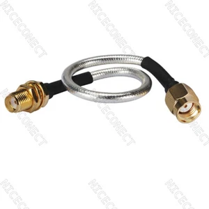 Cable de cola de cerdo semirrígido macho (pin hembra) de 40 cm RP-SMA hembra .141" RG402 - Imagen 1 de 3