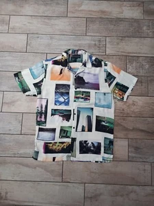 KEINE GRENZEN Retro Fotografie bedrucktes kurzärmeliges Shirt Medium - Bild 1 von 4