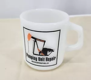 Churchill Pumpwerk Reparatur Bakersfield Vintage Galaxy Milchglas Werbung - Bild 1 von 4
