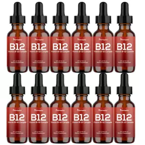 Vitamin B12 Complex, Dietary Supplement 2 Fl Oz 12 Bottles - Picture 1 of 6